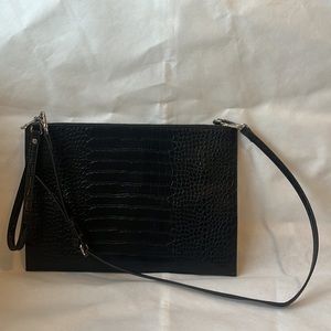 ZARA Croc Embossed Bag Clutch Crossbody